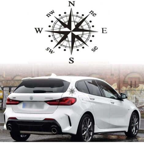 Autocollant Boussole Vinyle 15cm pour Capot Voiture et Modification Exterieure Camping Car