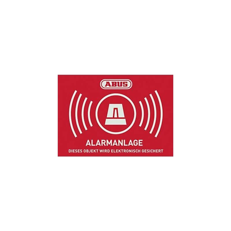 Autocollant d'avertissement ''système d'alarme'' Abus AU1422 rouge, blanc (l x h) 148 mm x 105 mm