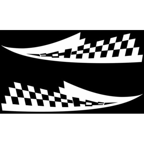Autocollant de capot de voiture en vinyle, 2 pièces, bande de décalcomanie, drapeau de course, autocollant décoratif de carrosserie de voiture SUV camion 77 cm x 17 cm