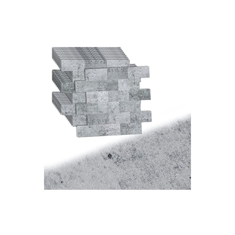 Naizy - Autocollant pvc Carreaux muraux 34x29cm par pièce Feuille de carrelage 10Pcs Carreaux adhésifs Découpables Carreaux Type e