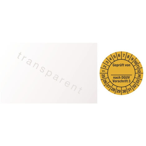 Autocollant de contrôle pluriannuel L25xL60mm J.2025-2034 feuille