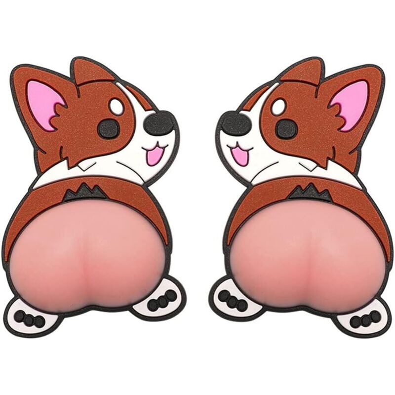 Autocollant de dessin animé mignon de fesses de corgi, rétroviseur, cadre de porte, décalcomanie anti-collision, décalcomanie