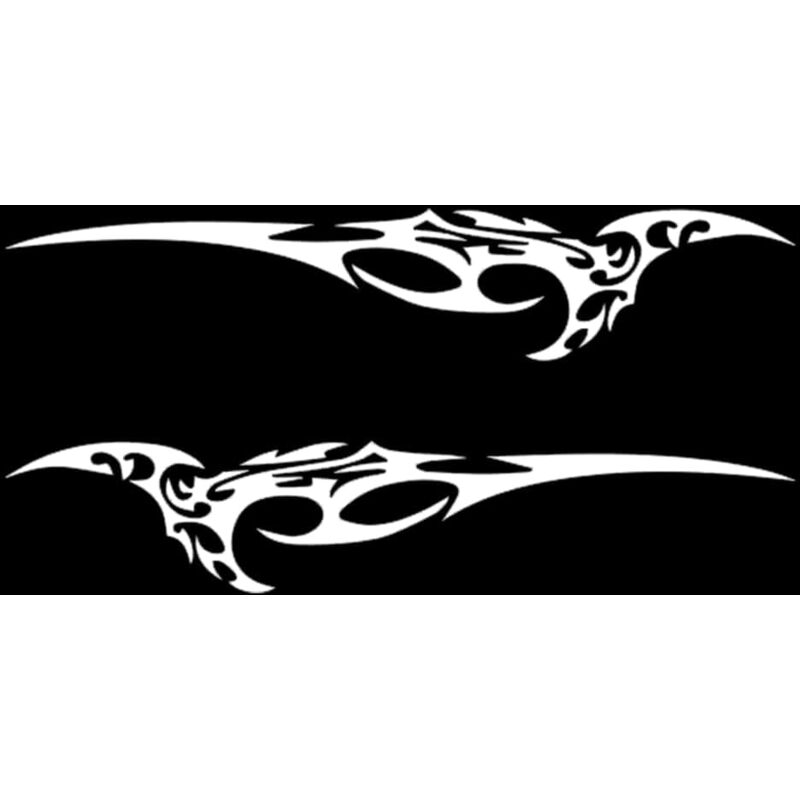 Autocollant de flamme de voiture, 200 cm x 39 cm, autocollant de capot de voiture, autocollant latéral de corps de flamme, autocollant d'élément de