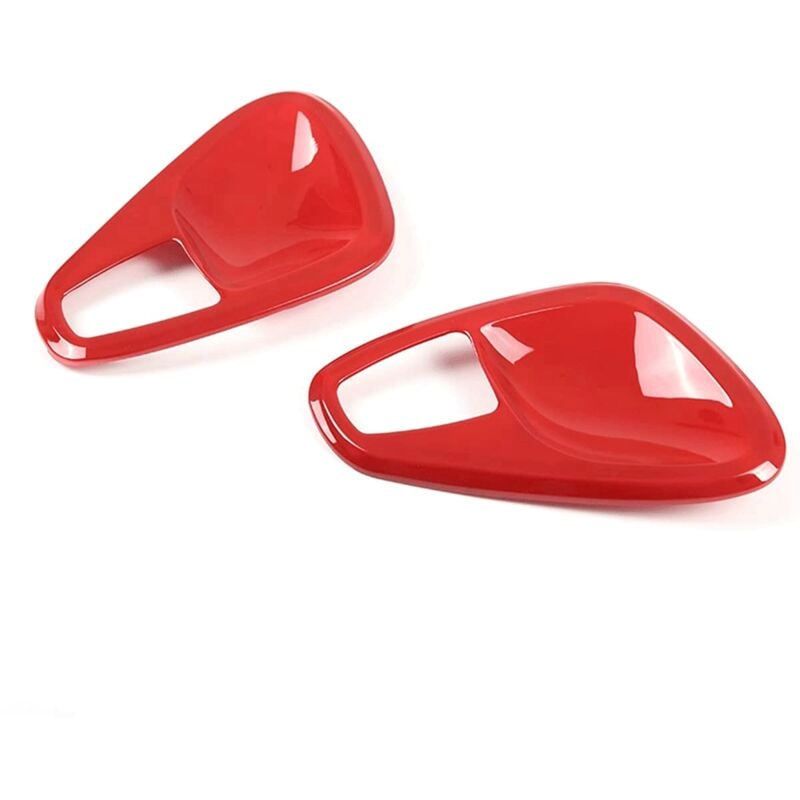 Tlily - Autocollant de Garniture Couvercle Bol PoignéE Porte IntéRieure Voiture pour Accessoires Smart 451 Fortwo 2010-2014, Rouge