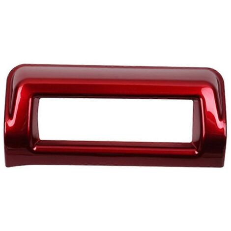 Autocollant de garniture de bouton de voiture rouge pour conduite à gauche