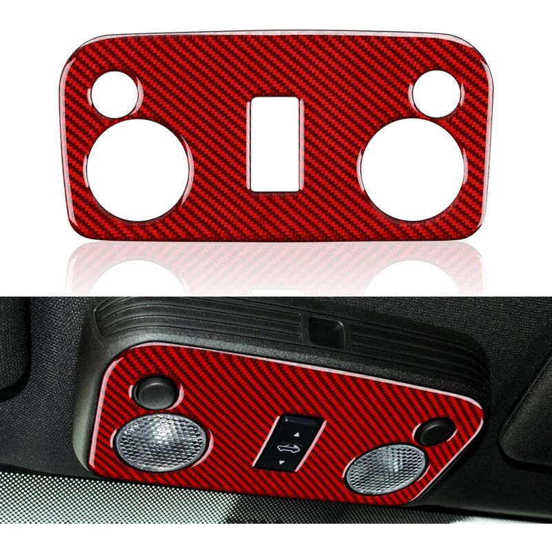 Start - Autocollant de lampe de lecture de voiture, garniture intérieure pour Ford Mustang 2009 2010 2011 2012 2013 2014, accessoires en fibre de