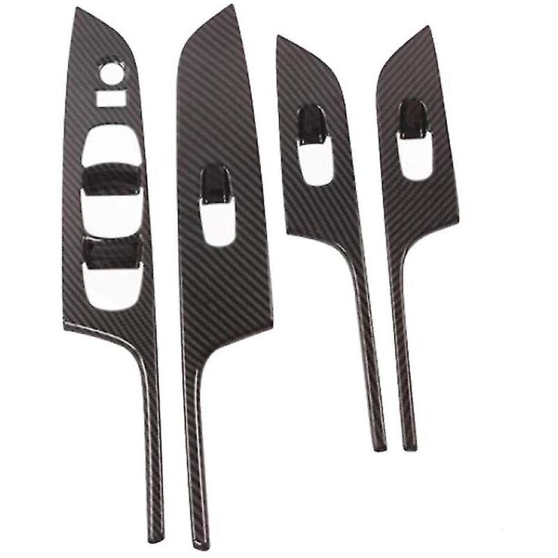 Autocollant de panneau de bouton de commutateur de voiture compatible Nissan Navara Np300, fibre de carbone