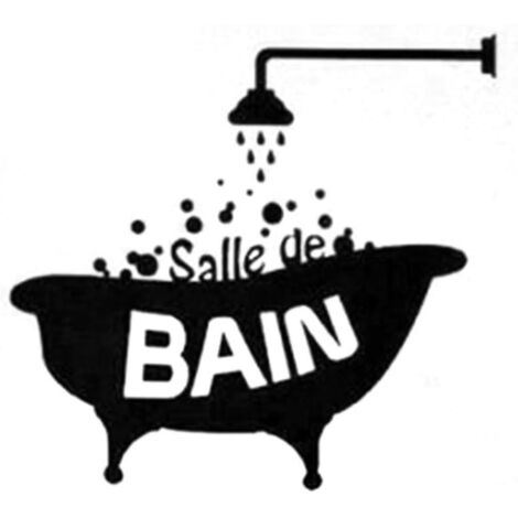 Autocollant de porte en PVC imperméable pour salle de bain, douche, baignoire, décoration murale intérieure