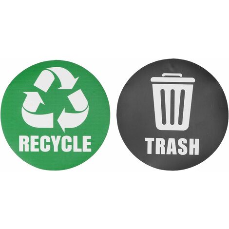 Autocollant de recyclage réutilisable, autocollant de signe de poubelle, décoration de la maison environnementale 18 pièces pour bureau à domicile