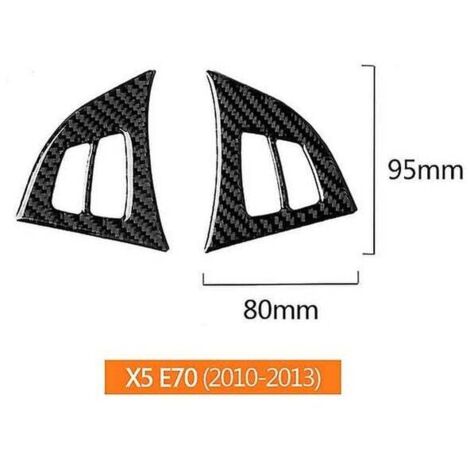Autocollant de voiture de mode brillant résistant à la chaleur léger bouton de volant couverture d'autocollant compatible avec BMW X5 E70