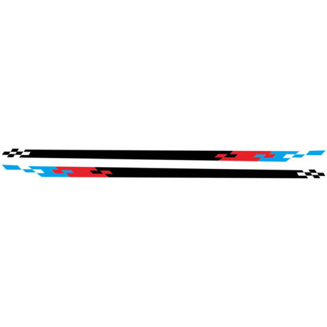 Autocollant de voiture universel trois couleurs, Style bande, autocollant latéral de carrosserie de course pour toutes les voitures
