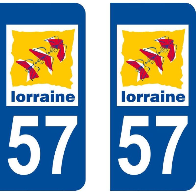 Adnauto - 10x Autocollant departement 57 - moselle