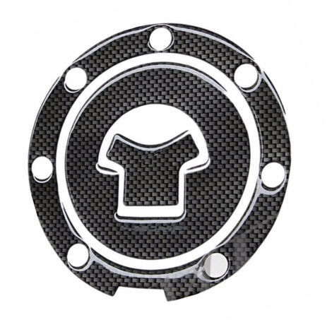 Autocollant en fibre de carbone pour bouchon de réservoir d'essence, compatible avec Honda CBR600, 1000RR, CB400 et CB190R.