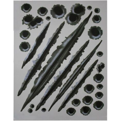 Autocollant imitation rayures et impacts de balles pour voiture, imperméable et créatif