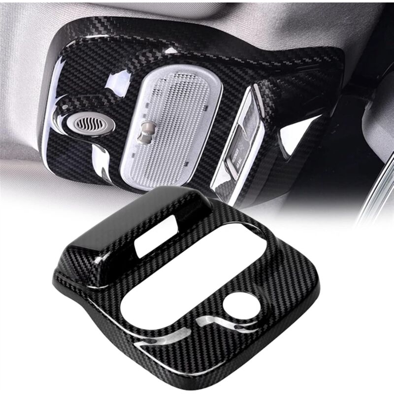 Autocollant intérieur modifié en fibre de carbone, couverture décorative pour lampe de lecture, adapté à Mercedes Benz Smart 453 Fortwo