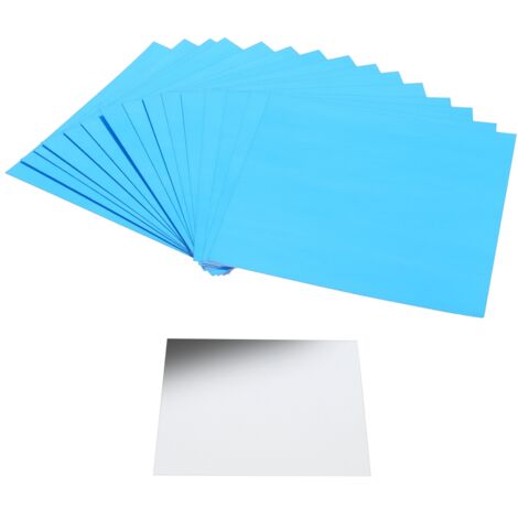 Autocollant Miroir Carré Adhésif pour Salle de Bain et Chambre, Décoration Murale DIY Argenté
