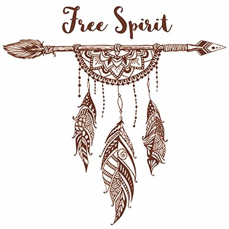 Autocollant mural capteur de rêves Free Spirit