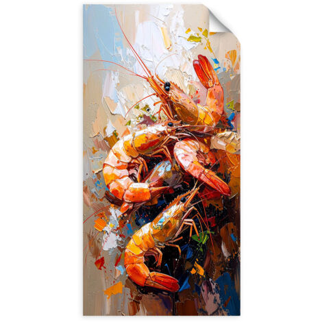 Autocollant mural Crevettes Fruits de mer 40x80