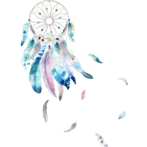 Autocollant Mural Dream Catcher Sticker Plume Attrape-rêves Sticker Mural Affiche Garçon Fille Attrape-rêves Pour Chambre Plume Autocollant Mural Décoration Murale