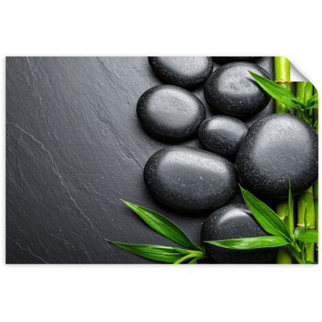 Autocollant mural Pierres Zen Bambou 45x30