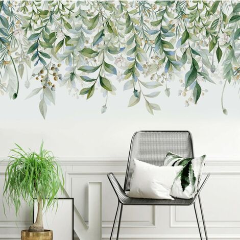 Autocollant Mural Plante Verte Sticker Mural Maison Decoration (printemps)