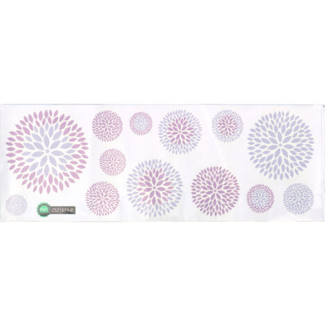 Autocollant mural PVC motif Hortensia innovant pour salon, bureau ou salle d'étude