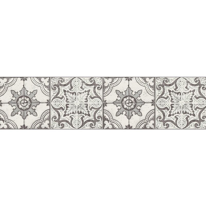 Bricoflor - Autocollant Papier Peint Only Borders 11 365161 - Noir, Blanc