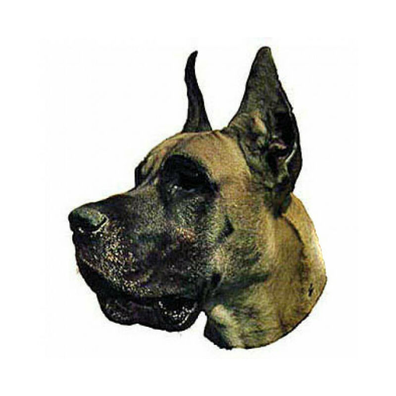 Difac - Autocollant race Dogue Allemand Fauve 7 cm - Lot de 4