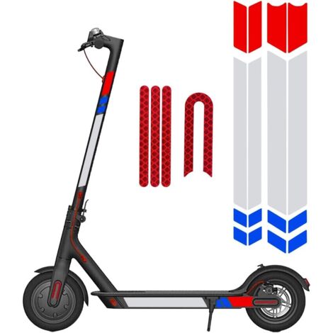 Autocollant Réfléchissant pour Xiaomi Scooter électrique M365 étanche à La Poussière Fluorescent PVC Décalcomanie Avertissement Léger Emplatre étiquettes Bande Réflecteur Nuit-Fei Yu