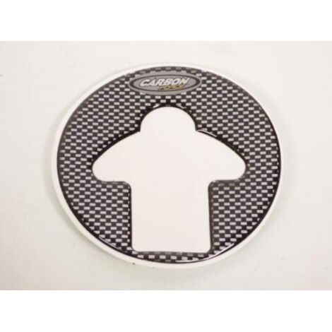 Autocollant stickers protection bouchon de reservoir carbone 80mm