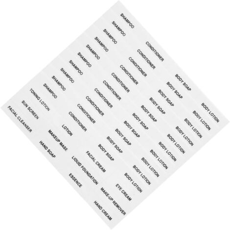 Autocollantes Transparentes pour Bouteilles de Voyage 20Pcs
