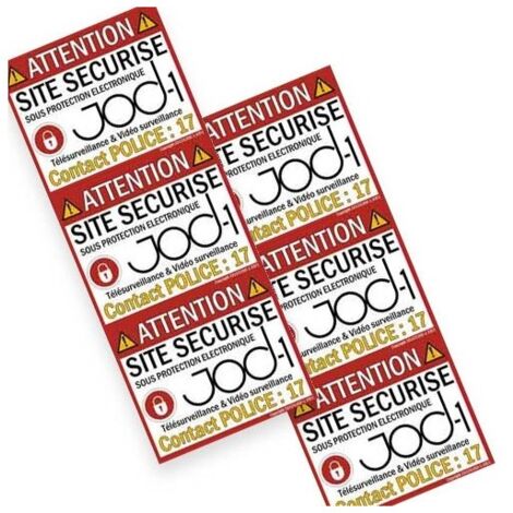 Autocollants alarme maison protection lot de 6