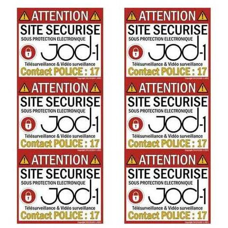 Autocollants alarme x12 - Blanc