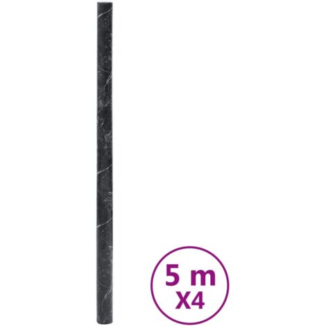 Autocollants auto-adhésifs pour meuble noir marbré 90x500cm PVC CFW49357