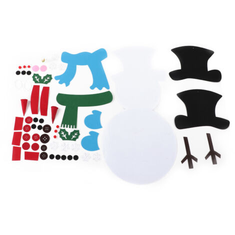Autocollants bonhomme de neige pour enfants, fournitures décoratives de noël en feutre pour meubles muraux, DIY bricolage.