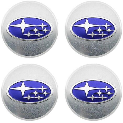 autocollants de cache-moyeu de roue de 56 mm, emblème de voiture, pour Subaru STI Impreza Forester XV Tribeca (bleu)