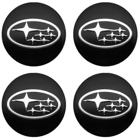 autocollants de cache-moyeu de roue de 56 mm, emblème de voiture, pour Subaru STI Impreza Forester XV Tribeca (noir)