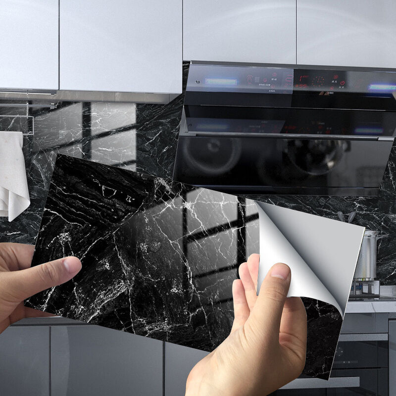 Serbia - Autocollants de carrelage en marbre pour salle de bain, cuisine, dosseret, étanche, résistant à l'hu