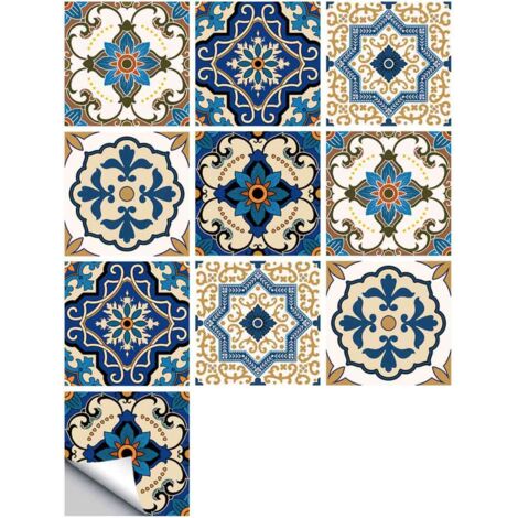 Autocollants de carrelage style rétro -étanche-1515centimètre