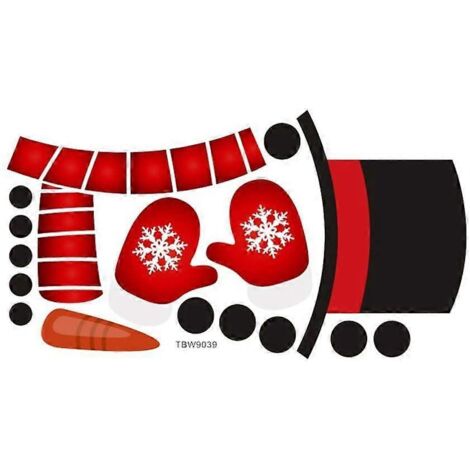 Autocollants de réfrigérateur bonhomme de neige - Décorations de Noël pour réfrigérateur