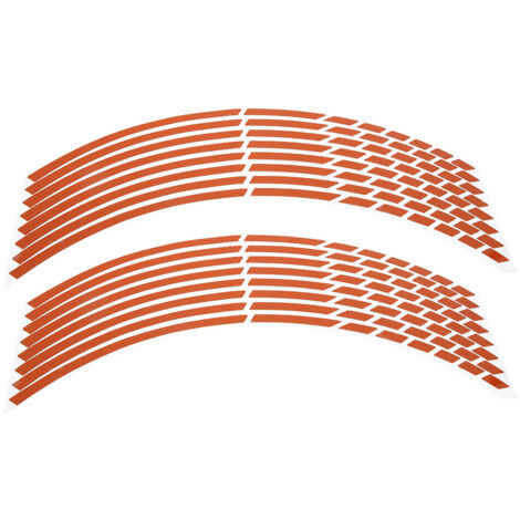 Autocollants de Roue Réfléchissants Rouges, Accessoire de Décoration pour Moto de Vélo 16-18i, 16 Pièces (rouge 04)