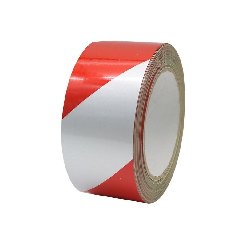 Autocollants de sol de bande d'avertissement réfléchissante rouge et blanche bande d'avertissement rouge et blanche imperméable bandes