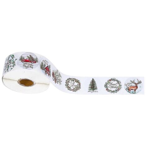 Autocollants de vœux de Noël de 2,5 cm (1 pouce) - Motif dessin animé