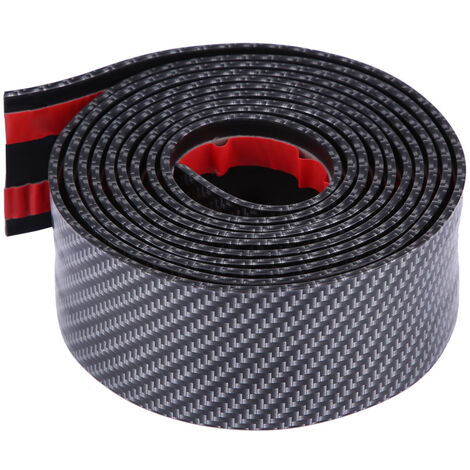 Autocollants de voiture en Fiber de carbone et caoutchouc, protection de seuil de porte universelle (5x250cm)