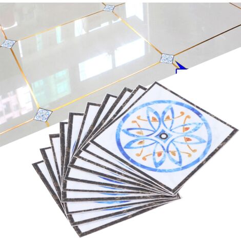 Autocollants Diagonaux pour Sol PVC 20PCS Étiquettes de Sol Adhésives Imperméables DIY Décoratives 3.1x3.1in