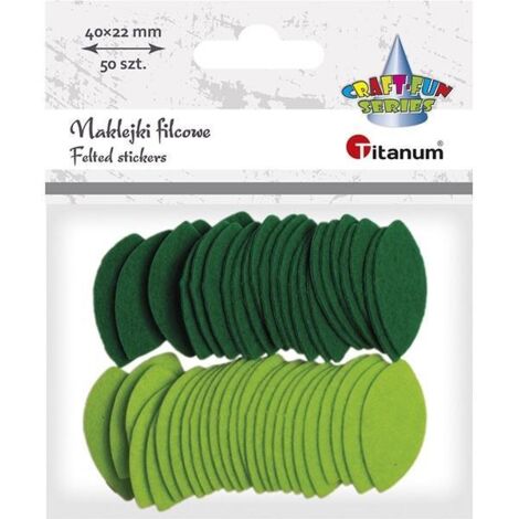 Autocollants en mousse feuilles vertes 50 pièces