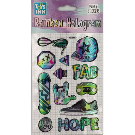 Autocollants Fab hologrammes arc-en-ciel