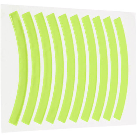 Autocollants Fluorescents pour Roues de Draisienne Enfant - Bandes Réfléchissantes de Sécurité et Décoration pour Vélo d'Équilibre - Accessoire Cyclisme Jaune Brillant