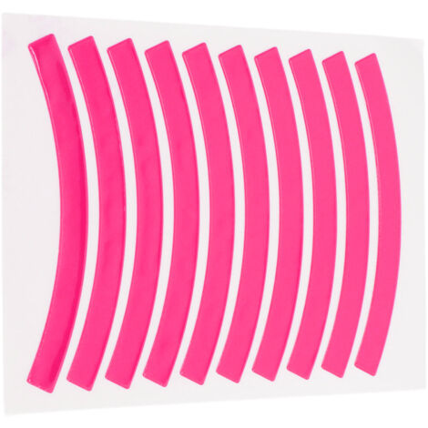 Autocollants Fluorescents Sécurité pour Draisienne - Bandes Réfléchissantes Roue Vélo Enfant - Accessoires Équilibre Fille Rose
