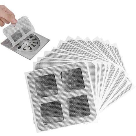 Autocollants jetables pour cheveux, nouveauté 2024 : autocollants jetables pour grille de douche, attrape-cheveux pour salle de bain, buanderie, baignoire, cuisine (10 cm, 30 pièces)